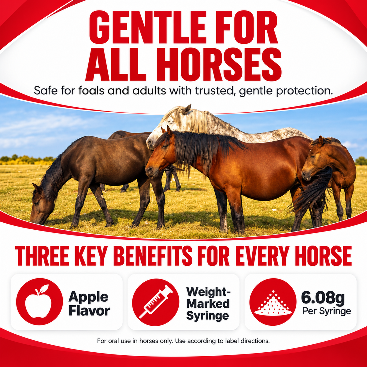 Ivermectin Horse Paste 1.87% – Apple Flavor, 6.08g