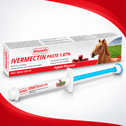 Ivermectin Horse Paste 1.87% – Apple Flavor, 6.08g