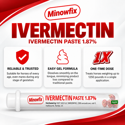 Ivermectin Horse Paste 1.87% – Apple Flavor, 6.08g